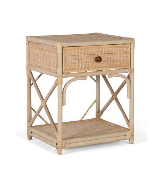 MESITA DE NOCHE 50 X 40 X 60 RUTEN RATAN NATURAL