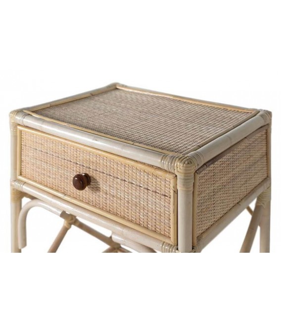 MESITA DE NOCHE 50 X 40 X 60 RUTEN RATAN NATURAL