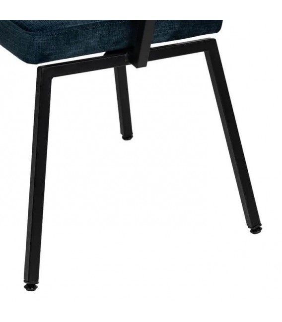 SILLA 43 X 55 X 78 TRANTRAN METAL NEGRO TELA COLOR AZUL