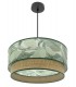 LAMPARA DE TECHO 50 Ø X 95 GONCO METAL NEGRO TEXTIL VERDE Y NATURAL