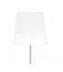 LAMPARA DE PIE 40 Ø X 175 CONO METAL CROMADO TEXTIL BLANCO