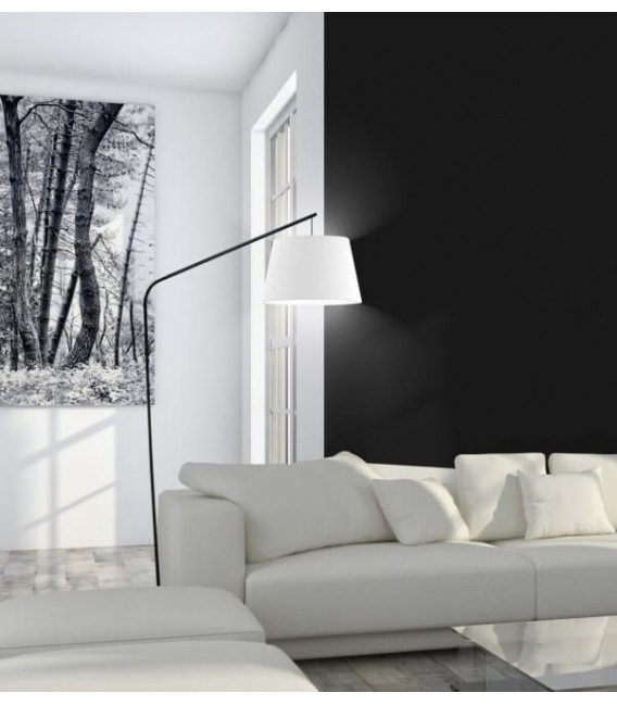 LAMPARA DE PIE 40  X 98 X 181 MODERN METAL Y TEXTIL BLANCO