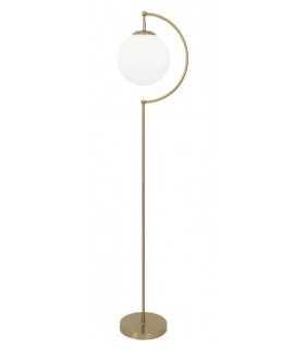 LAMPARA DE PIE 25 Ø X 160 DAMIS METAL ORO CRISTAL BLANCO