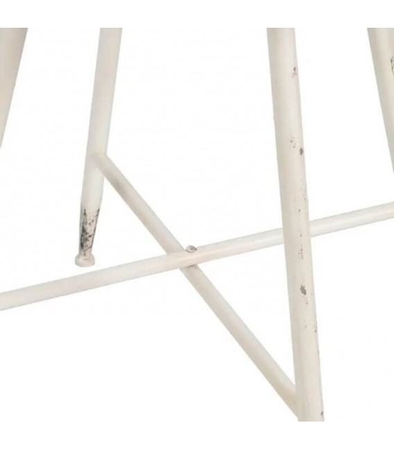 MESA DE COMEDOR 80 Ø X 75 COFFE METAL CREMA ROZADO