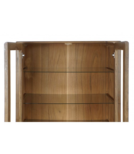 VITRINA 100 X 43 X 190 PIOLIN MADERA ACACIA