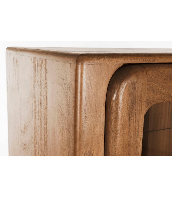 VITRINA 100 X 43 X 190 PIOLIN MADERA ACACIA
