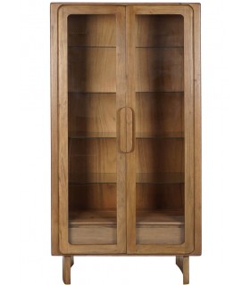 VITRINA 100 X 43 X 190 PIOLIN MADERA ACACIA