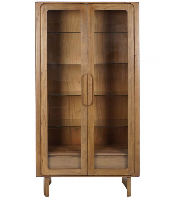 VITRINA 100 X 43 X 190 PIOLIN MADERA ACACIA