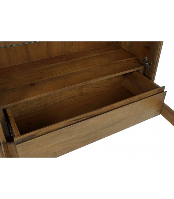 VITRINA 100 X 43 X 190 PIOLIN MADERA ACACIA