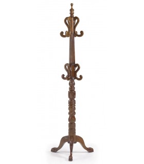 PERCHERO DE PIE 40 Ø X 190 VINTAGE CAOBA ARTESANAL