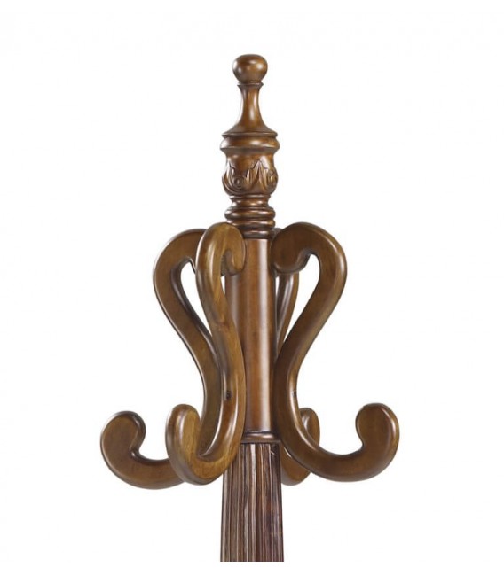 PERCHERO DE PIE 40 Ø X 190 VINTAGE CAOBA ARTESANAL