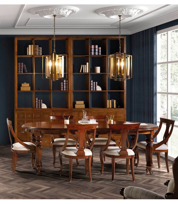 SILLA 50 X 47 X 90 LIBERTY MADERA CAOBA ARTESANAL