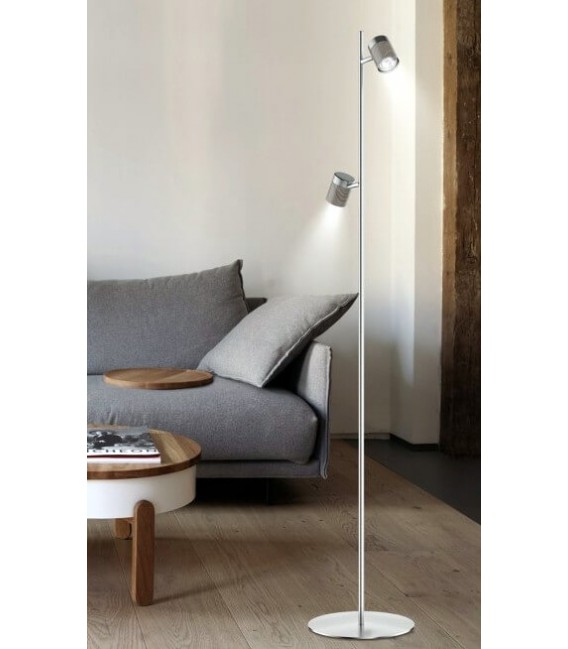 LAMPARA DE PIE 20 Ø X 150 LOIDE METAL CROMADO SATINADO