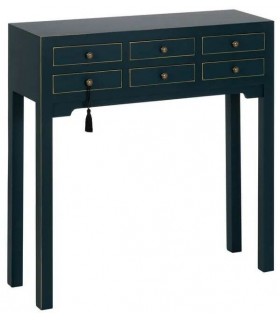 CONSOLA 85 X 26 X 85 TURCA MADERA LACADA EN AZUL