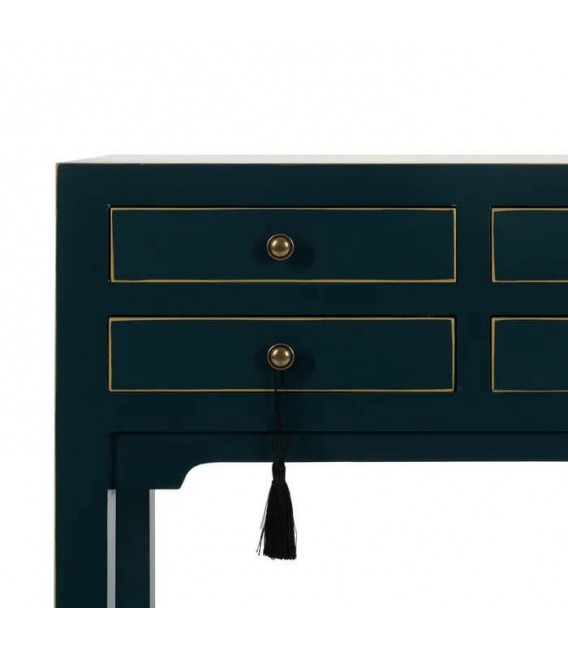 CONSOLA 85 X 26 X 85 TURCA MADERA LACADA EN AZUL