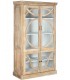 VITRINA 120 X 50 X 205 NAPOLI MADERA NATURAL Y BLANCO