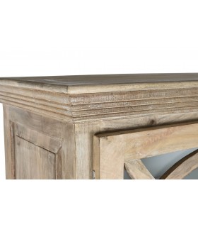 VITRINA 120 X 50 X 205 NAPOLI MADERA NATURAL Y BLANCO