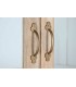 VITRINA 120 X 50 X 205 NAPOLI MADERA NATURAL Y BLANCO