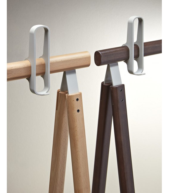 PERCHERO TIPO BURRO 135 X 41 X 145 LARDI NOGAL Y ROJO