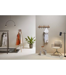 PERCHERO TIPO BURRO 135 X 41 X 145 LARDI NOGAL Y ROJO