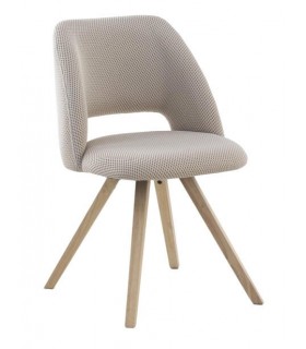 SILLA 53 X 58 X 81 ABEJA MADERA NATURAL TEXTIL BEIGE