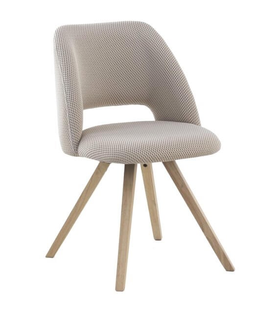 SILLA 53 X 58 X 81 ABEJA MADERA NATURAL TEXTIL BEIGE