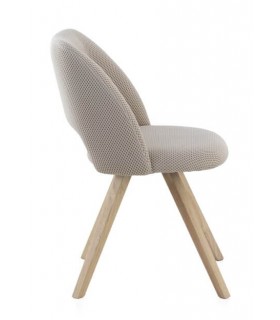 SILLA 53 X 58 X 81 ABEJA MADERA NATURAL TEXTIL BEIGE