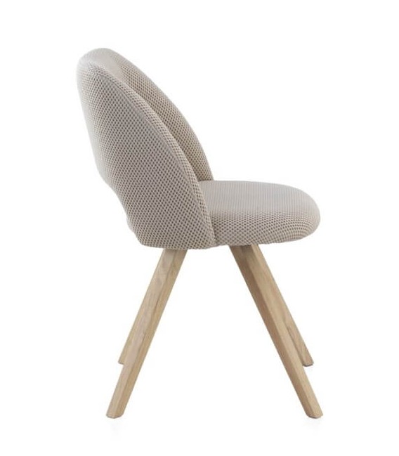 SILLA 53 X 58 X 81 ABEJA MADERA NATURAL TEXTIL BEIGE