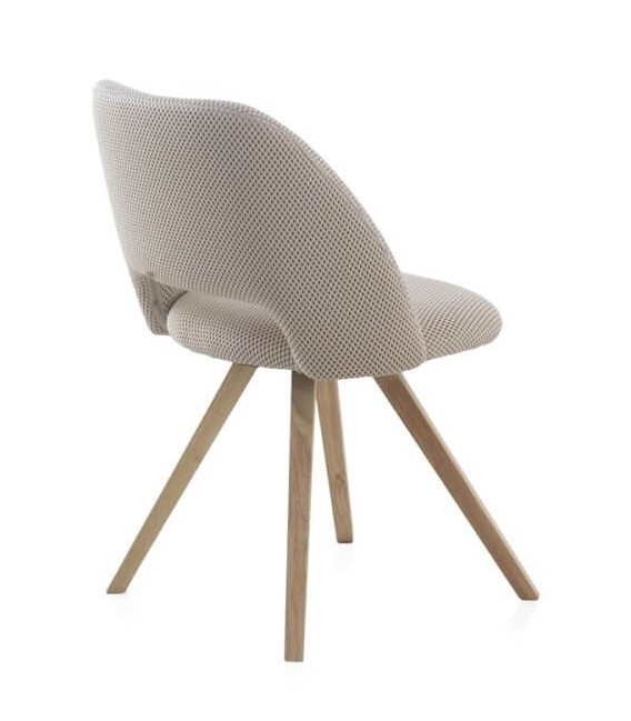 SILLA 53 X 58 X 81 ABEJA MADERA NATURAL TEXTIL BEIGE