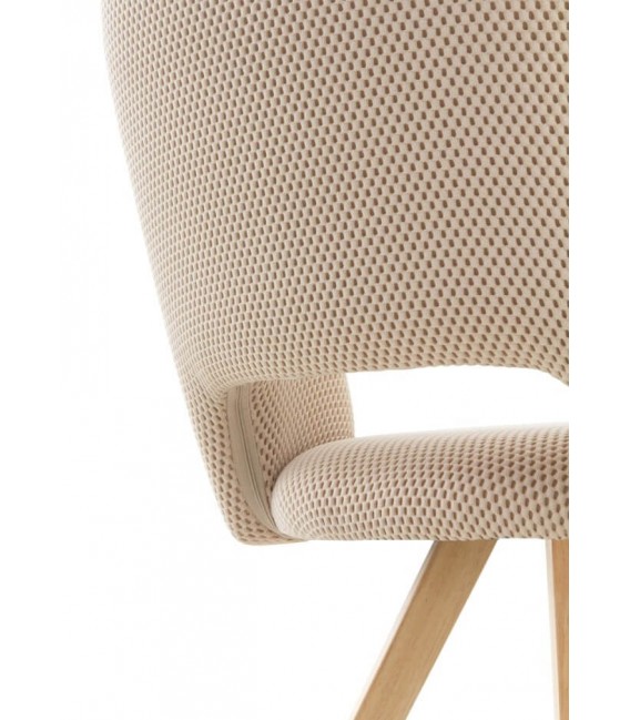 SILLA 53 X 58 X 81 ABEJA MADERA NATURAL TEXTIL BEIGE