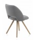 SILLA 53 X 58 X 81 ABEJA MADERA NATURAL TEXTIL GRIS