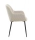 SILLON COMEDOR 57 X 61 X 83 CHULIA PANA BLANCA METAL NEGRO