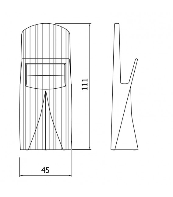 GALAN DE NOCHE 45 X 24 X 111 TINTON POLIETILENO GRIS