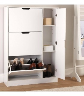 ZAPATERO 80 X 24 X 117 BULGA MELAMINA BLANCO