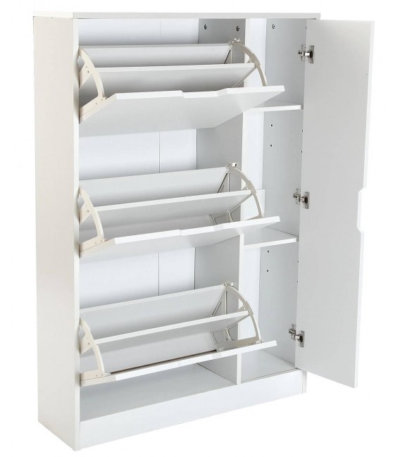 ZAPATERO 80 X 24 X 117 BULGA MELAMINA BLANCO