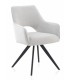 SILLON COMEDOR 59 X 62 X 85 CAINE METAL NEGRO TEXTIL BLANCO