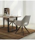 SILLON COMEDOR 59 X 62 X 85 CAINE METAL NEGRO TEXTIL BLANCO