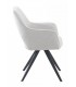 SILLON COMEDOR 59 X 62 X 85 CAINE METAL NEGRO TEXTIL BLANCO