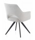 SILLON COMEDOR 59 X 62 X 85 CAINE METAL NEGRO TEXTIL BLANCO