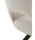 SILLON COMEDOR 59 X 62 X 85 CAINE METAL NEGRO TEXTIL BLANCO