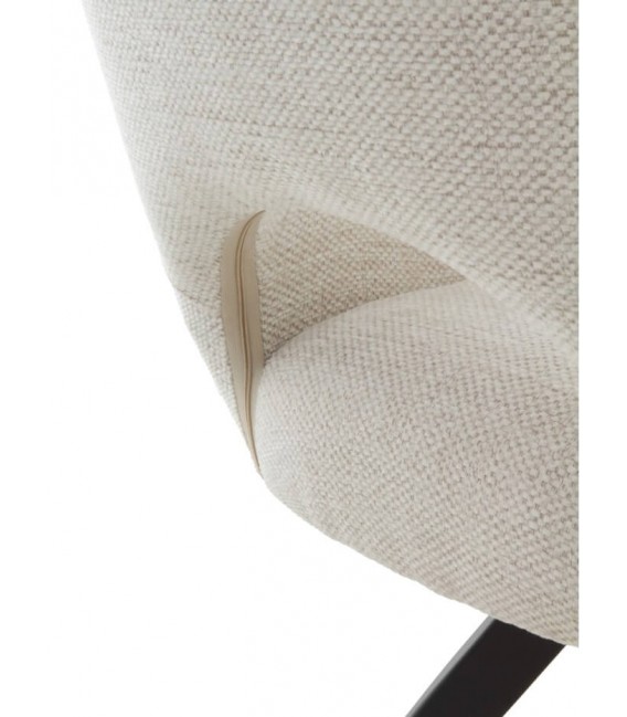 SILLON COMEDOR 59 X 62 X 85 CAINE METAL NEGRO TEXTIL BLANCO