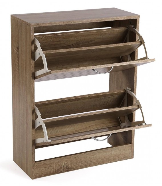 ZAPATERO 57 X 24 X 75 LANIK DOBLE MELAMINA ROBLE