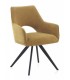 SILLON COMEDOR 59 X 62 X 85 CAINE GIRATORIO METAL NEGRO TEXTIL MOSTAZA