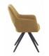 SILLON COMEDOR 59 X 62 X 85 CAINE GIRATORIO METAL NEGRO TEXTIL MOSTAZA
