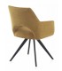 SILLON COMEDOR 59 X 62 X 85 CAINE GIRATORIO METAL NEGRO TEXTIL MOSTAZA