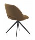 SILLON COMEDOR 53 X 51 X 89 LANPO GIRATIORIO METAL NEGRO TEXTIL MOSTAZA