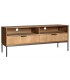 MUEBLE DE TV 140 X 44 X 55 MEIRA MADERA NATURAL METAL NEGRO