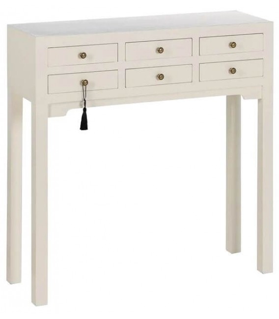 CONSOLA 85 X 26 X 85 TURCA MADERA LACADA EN BLANCO