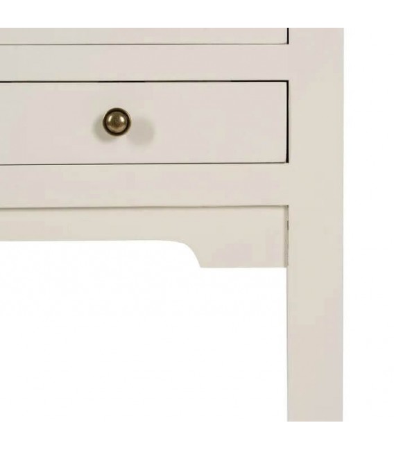 CONSOLA 85 X 26 X 85 TURCA MADERA LACADA EN BLANCO