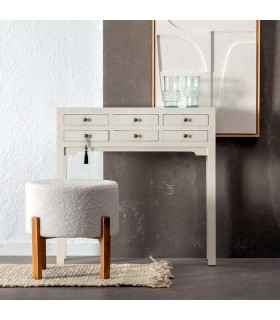 CONSOLA 85 X 26 X 85 TURCA MADERA LACADA EN BLANCO